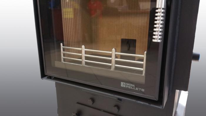 Protective grill for ALEXfireplace glass 1